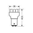 ΛΑΜΠΑ ΔΙΠΟΛΙΚΗ 11LED ΚΟΚΚΙΝΟ ΧΡΩΜΑ 12V