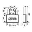 ΛΟΥΚΕΤΟ 30mm BASIC ΜΕ 3 ΚΛΕΙΔΙΑ