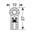 T10 12V W2,1x9,5d 180lm HYPER-LED 18 ΛΕΥΚΟ (CAN-BUS- ΔΙΠΛΗΣ ΠΟΛΙΚΟΤΗΤΑΣ-ΚΑΡΦΩΤΟ) BLISTER 2ΤΕΜ.