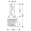 H8-H9-H11-H16 HALO KILLER PGJ19-X 9-32V -20W - 6500K - 3200lm HALO LED KIT SERIES 10 (12 LED ZES CHIPS) - 2 ΤΕΜ.