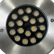 GloboStar® UNDERGROUND-SINA 90572 Χωνευτό Φωτιστικό Σποτ Δαπέδου LED 18W 1710lm 15° DC 24V Αδιάβροχο IP68 Φ20 x Υ11cm Φυσικό Λευκό 4500K - Ανοξείδωτο Ατσάλι - 3 Χρόνια Εγγύηση