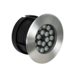 GloboStar® UNDERGROUND-SINA 90573 Χωνευτό Φωτιστικό Σποτ Δαπέδου LED 18W 1530lm 15° DC 24V Αδιάβροχο IP68 Φ20 x Υ11cm RGBW DMX512 - Ανοξείδωτο Ατσάλι - 3 Χρόνια Εγγύηση