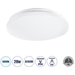 GloboStar® CELANO 61005 LED Πλαφονιέρα Οροφής Στρόγγυλη Φ26 20W 2000lm 120° AC 220-240V Αδιάβροχη IP54 Φ26 x Υ6cm Ψυχρό Λευκό 6000K - 3 Χρόνια Εγγύηση