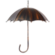 GloboStar® UMBRELLA 01406 Vintage Industrial Κρεμαστό Φωτιστικό Οροφής Πολύφωτο 5 x E27 Μαύρο Καφέ Σκουριά Μεταλλικό Φ58 x Υ60cm