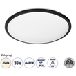 GloboStar® TUFFIN 60999 Πλαφονιέρα Οροφής LED 36W 3960lm 120° AC 220-240V Αδιάβροχη IP54 Φ48 x Υ6.5cm Φυσικό Λευκό 4500K - Μαύρο - Bridgelux Chips - 3 Years Warranty