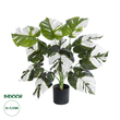 GloboStar® Artificial Garden ALBINO MONSTERA 20935 Διακοσμητικό Φυτό Λευκή Μονστέρα Υ55cm