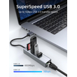 CABLETIME USB hub CT-AMLU3, RJ45 & 3x USB θύρες, 5Gbps, 1000Mbps, γκρι