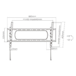 BRATECK επιτοίχια βάση LP73-48T για τηλεόραση 43"-90", έως 80kg