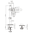 BRATECK βάση γραφείου LDT66-C01 για οθόνη 17"-32", έως 9kg