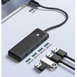 ORICO USB hub PAPW4A-C3, 4x θυρών, 5Gbps, USB-C σύνδεση, μαύρο