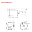 LONGSE IP κάμερα BMSCFG400 με μικρόφωνο, 2.8mm, 4MP, αδιάβροχη IP67, PoE