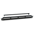 POWERTECH patch panel NETW-0027 για rack 19"/1U, 24 θυρών, CAT 6 UTP, μαύρο