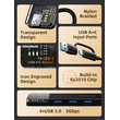 CABLETIME USB hub CT-HUBT3-PB, 4x θυρών, 5Gbps, USB/USB-C σύνδεση, μαύρο