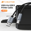 CABLETIME καλώδιο USB σε USB Type B CT-AMBM1, 480Mbps, 5m, μαύρο