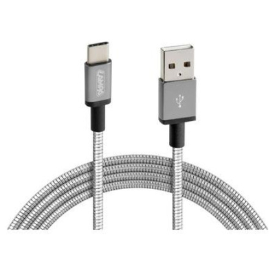 ΚΑΛΩΔΙΟ USB ΦΟΡΤΙΣΗΣ ΚΑΙ ΣΥΓΧΡΟΝΙΣΜΟΥ IRON SILVER LINE - TYPE C (100 cm)