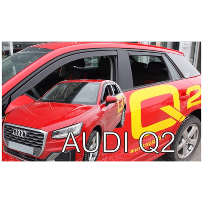 AUDI Q2 5D 2016+ ΣΕΤ ΑΝΕΜΟΘΡΑΥΣΤΕΣ ΑΥΤΟΚΙΝΗΤΟΥ ΑΠΟ ΕΥΚΑΜΠΤΟ ΦΙΜΕ ΠΛΑΣΤΙΚΟ HEKO - 4 ΤΕΜ.