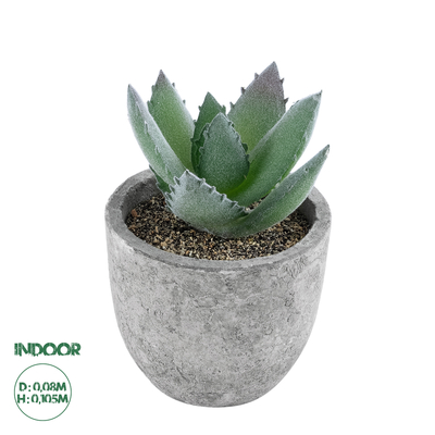 GloboStar® Artificial Garden SUCCULENT ALOE 21026 Διακοσμητικό Φυτό Παχύφυτο Αλόη Υ10.5cm