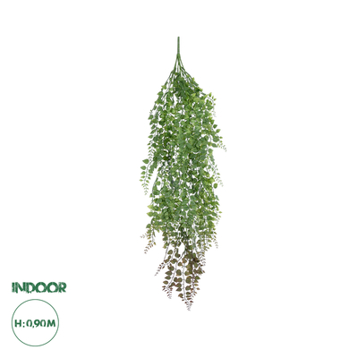 GloboStar® Artificial Garden HANGING ADIANTUM 20838 Τεχνητό Διακοσμητικό Κρεμαστό Κλαδί Αδίαντο Μ20 x Π6 x Υ90cm