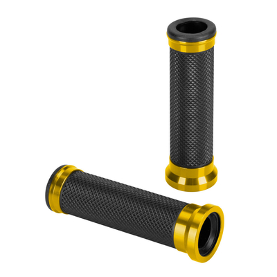 ΧΕΡΟΥΛΙΑ MOTO ALU GRIP  ΜΑΥΡΟ/ΧΡΥΣΟ ΧΡΩΜΑ 22mm+25mm 12cm LAMPA - 2 τεμ.