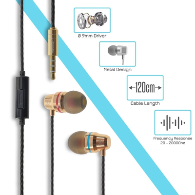 Stereo Hi-Fi Handsfree M206 Gold