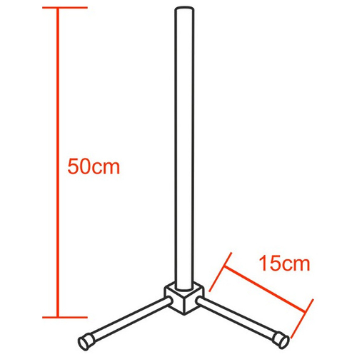 Μοντέρνο Minimal Επιτραπέζιο Μαύρο Φωτιστικό 50cm LED 8 Watt με Ασύρματο Χειριστήριο RF & Dimmer Ψυχρό Λευκό 6000k GloboStar ALIEN Design GLOBO-50-1