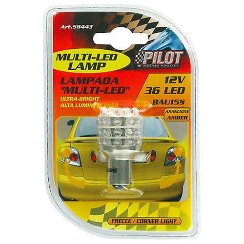 ΛΑΜΠΑ ΜΟΝΟΠΟΛΙΚΗ 36LED ΠΟΡΤΟΚΑΛΙ 12V PY21W