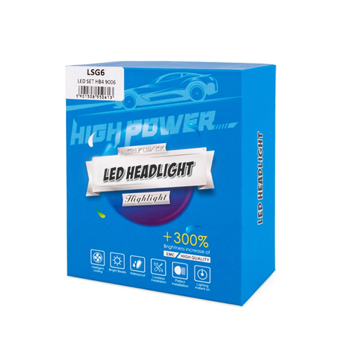 HΒ4 9006 12>24V 6.500K 5.000lm 50W CSP1860 LED LSG SERIES +300% KIT M-TECH - 2 ΤΕΜ.