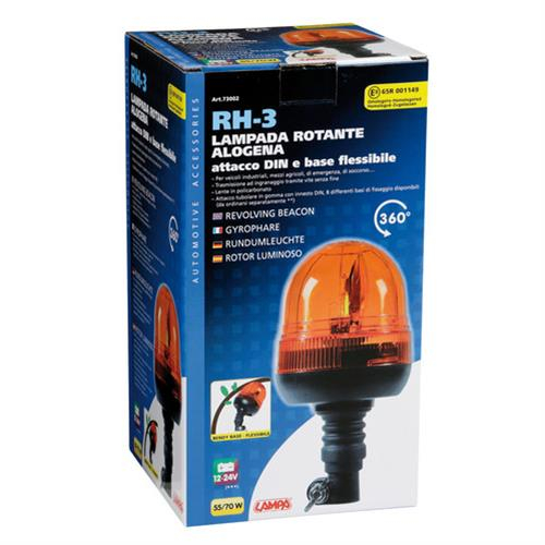 Φάρος με ελαστική βάση RH-3 12V/24V με DIN 125x235mm