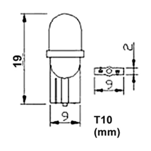 Λαμπά W5W 8xSMD 3528 12V Λευκή 2τεμ