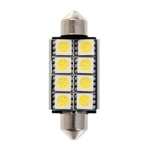 ΛΑΜΠΑΚΙΑ ΜΕ 8 WARNING LED 39MM ΛΕΥΚΑ