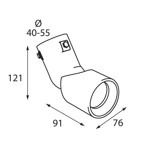 ΑΚΡΟ ΕΞΑΤΜΙΣΗΣ TS-67 40-55mm ΛΟΞΟ 110 ΜΟΙΡΕΣ