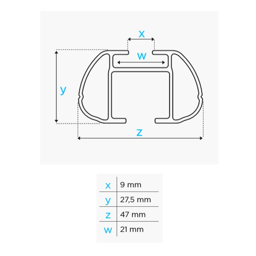 ΜΠΑΡΕΣ ΟΡΟΦΗΣ ΑΛΟΥΜΙΝΙΟΥ SHERMAN XL 135 cm MENABO (STANDARD/RAISED RAILS) - 2 ΤΕΜ.