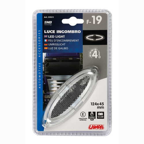 ΦΩΣ ΟΓΚΟΥ 4LED ΛΕΥΚΟ SMD 12/24V 124mm 1ΤΕΜ.