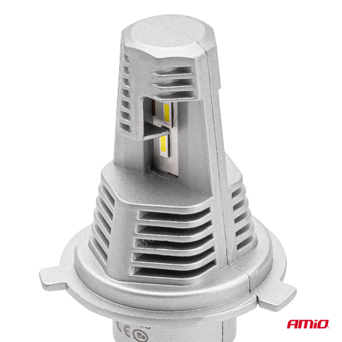 ΛΑΜΠΕΣ LED H4 10-16V 40W 6.500K 4400lm  (ΑΝΕΜΙΣΤΗΡΑΚΙ) X1 AMIO - 2ΤΕΜ.