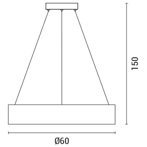 ARTE ILLUMINA ΦΩΤΙΣΤΙΚΟ ΚΡΕΜΑΣΤΟ ΣΤΡΟΓΓΥΛΟ LED 50W 3000Κ ΛΕΥΚΟ/ΞΥΛΟ ΔΡΥΣ