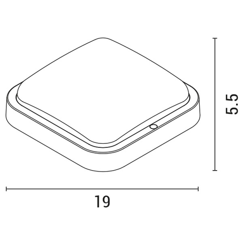 ΦΩΤΙΣΤΙΚΟ ΤΕΤΡΑΓΩΝΟ LED 18W 190x190x55 4000K IP54 ΛΕΥΚΟ PLUS