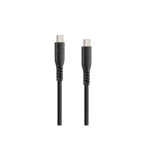 ΚΑΛΩΔΙΟ ΦΟΡΤΙΣΗΣ USB TYPE C > TYPE C 3000mA/60W (PD POWER DELIVERY) ΣΙΛΙΚΟΝΗΣ ΜΑΥΡΟ 60cm OPTILINE​​ LAMPA - 1 TEM.