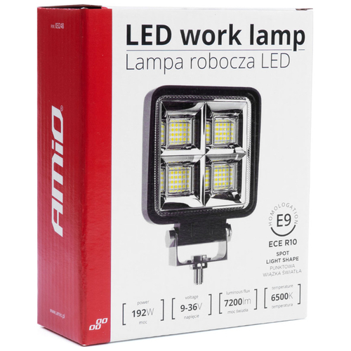 ΠΡΟΒΟΛΕΑΣ ΕΡΓΑΣΙΑΣ WORKING LAMP LED 64xSMD 192W 6.500K 7200lm 9-36V 110x110x35mm AWL38 ΑMiO - 1 TEM.