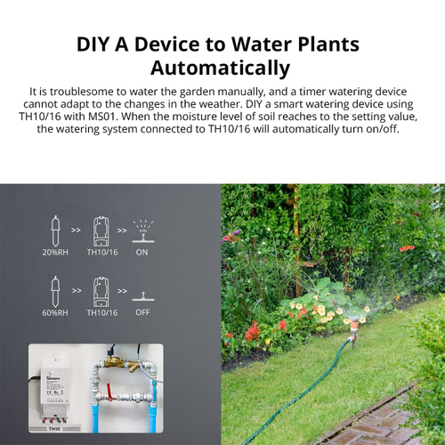 GloboStar® 80059 SONOFF MS01 - Smart Soil Moisture Sensor TH Sensor for TH10 & TH16 Models