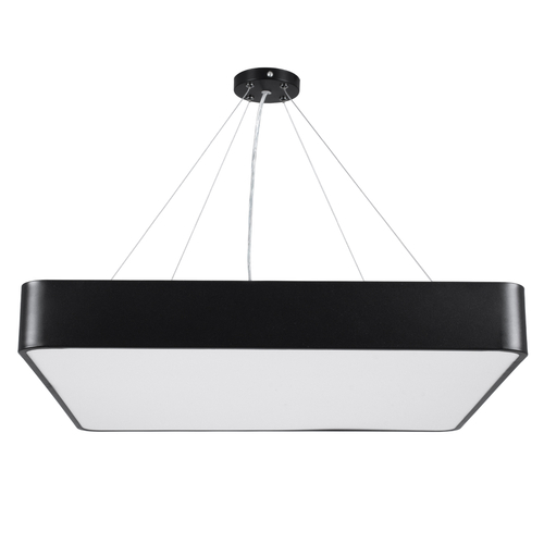 GloboStar® KAMALA 61208-S Πλαφονιέρα Οροφής LED CCT 75W 8625lm 120° AC 220-240V - Εναλλαγή Φωτισμού μέσω Τηλεχειριστηρίου All In One Ψυχρό 6000k+Φυσικό 4500k+Θερμό 2700k Dimmable Μ60 x Π60 x Υ8cm - Μαύρο - 3 Years Warranty