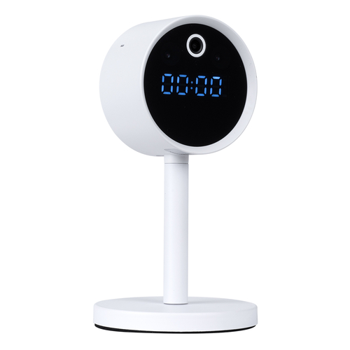 GloboStar® 86006 Rechargeable Table Camera WiFi HD 1080P 160° 1500mAh Two Way Audio Motion Detection & Digital Clock - Επαναφορτιζόμενη Επιτραπέζια Κάμερα WiFi HD 1080P 160° 1500mAh Διπλή Κατέυθυνση Ομιλίας Ανιχνευτή Κίνησης & Ψηφιακό Ρολόι - Λευκό