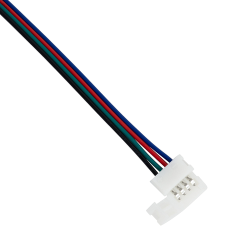 GloboStar® 70691 Ταχυσύνδεσμος Τροφοδοσίας IP20 - Strip To Power Connector 4 PIN Male για Ένωση 1 x RGB Ταινία LED Πλάτους 10mm