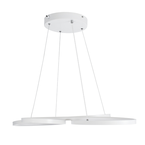 GloboStar® BUTTERFLY 61392 Κρεμαστό Φωτιστικό Οροφής Design LED CCT 75W 8400lm 300° AC 220-240V - Εναλλαγή Φωτισμού μέσω Τηλεχειριστηρίου All In One Ψυχρό 6000k+Φυσικό 4500k+Θερμό 2700k Dimmable Μ71 x Π52 x Υ4cm - Λευκό - 3 Years Warranty