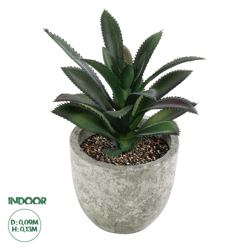 GloboStar® Artificial Garden SUCCULENT ALOE 21011 Διακοσμητικό Φυτό Παχύφυτο Αλόη Υ13cm