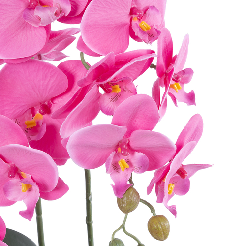 GloboStar® Artificial Garden PINK ORCHID 21116 Διακοσμητικό Φυτό Ροζ Ορχιδέα Υ45cm