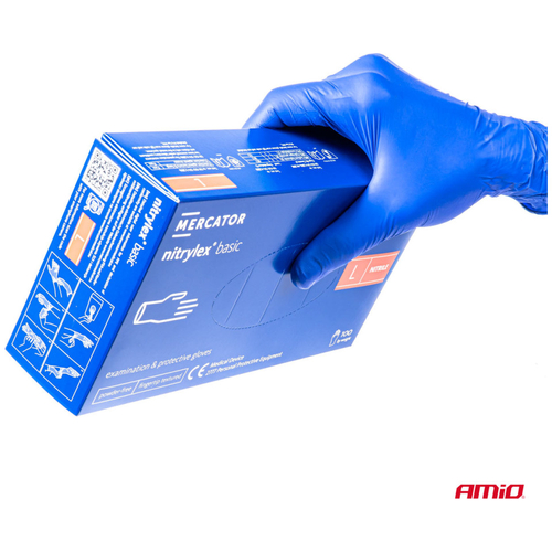 ΓΑΝΤΙΑ ΝΙΤΡΙΛΙΟΥ MERCATOR NITRYLEX BASIC ΣΕ ΜΠΛΕ ΧΡΩΜΑ LARGE (L) ΑΜΙΟ - 100 ΤΕΜ.