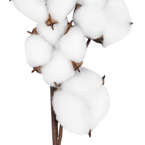 GloboStar® Artificial Garden COTTON BRANCH 20558 Τεχνητό Διακοσμητικό Κλαδί βαμβάκι Υ45cm