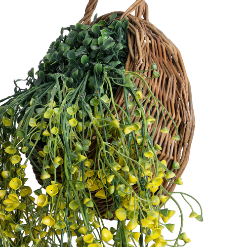 GloboStar® Artificial Garden GOLDEN BELL WILLOW 4 HANGING PLANT 20632 Κρεμαστό Τεχνητό Διακοσμητικό Φυτό Ιτίας  Y110cm