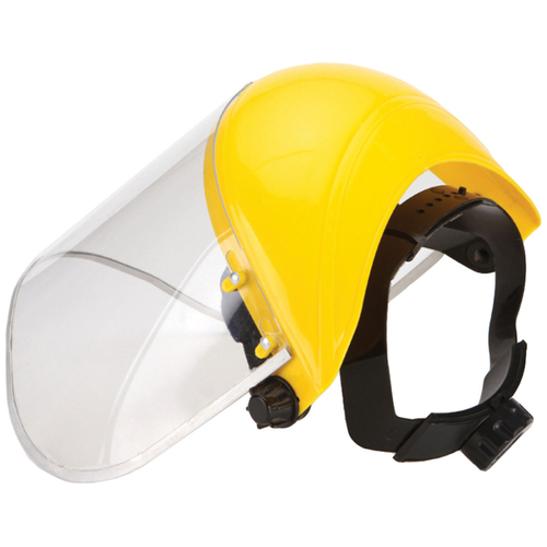 SAFETY FACE SHIELD WITH CLEAR VISOR, ADJUSTABLE