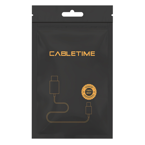 CABLETIME αντάπτορας USB-C σε DisplayPort CT-CMDP1, 4K/60Hz, μαύρος